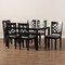 Baxton Studio Mael Modern and Contemporary Grey Fabric and Dark Brown Finished Wood 7-Piece Dining Set 174-10534-10519-Zoro - alternate 8